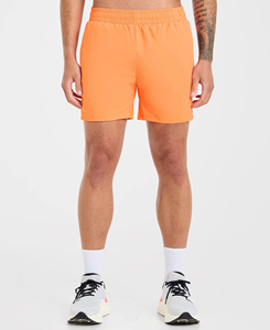 Pantalones Cortos Deportivos Ligeros para Hombre, Color Naranja, de Secado Rápido, Cintura Media, Ajuste Elástico, Cortos, de Poliéster Tejido, Color Sólido, Estilo Deportivo - Product Image 4