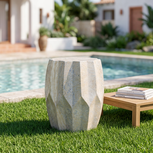 Table d'appoint de jardin en ciment, moderne, géométrique, durable et imperméable, garantie 24 mois, mobilier décoratif d'appoint pour la vente en gros - Product Image 3