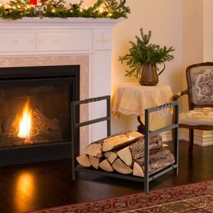 Porta Legna Unico con Maniglia e Piedini Rialzati per Set e Accessori da Caminetto - Product Image 2