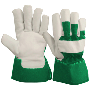 Split Leather Work Gloves Anti-Chemical Heat Resistant 10 Inch Reinforced <b>Thumb</b> Durable Padded Palm - Product Image 3