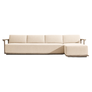 Elegant Minimalist <b>Outdoor</b> Corner <b>Sofa</b> Set Teak Wood with Soft and Waterproof Cushions Modern Sectional <b>Sofa</b> Villa Hotel Use - Product Image 6