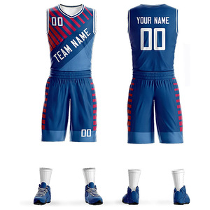 Nuevos Conjuntos de Uniformes de Baloncesto con Estampado Digital, 100% Poliéster, Ropa Deportiva Antibacteriana, Conjunto de Camiseta y Pantalones Cortos de Entrenamiento Fortleo - Product Image 1
