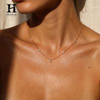 Collier en or 18 carats avec diamants marquise, bijou délicat à chaîne multi-pierres, collier minimaliste pour femme
