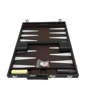 Premium Quality Luxury PU Leather Black Color <b>Backgammon</b> Portable Luxury <b>Backgammon</b> for Tournament for Adult - Product Image 3