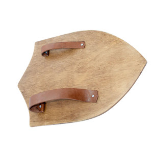 Bouclier Viking en bois artisanal, bouclier nordique traditionnel, construction en bois durable pour reconstitution historique - Product Image 6