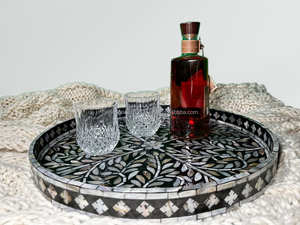 Juego de Bandejas para Servir con Incrustaciones de Hueso de Falak World Export, para Restaurante y Uso Doméstico - Product Image 2