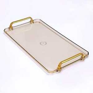 Modern Round Rose Gold Mirrored Vanity Tray Geometric Metal Jewelry Organizer Glass <b>Makeup</b> Platter Luxury Home Living Room Decor - Product Image 4