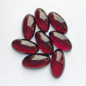 โกเมนสีแดงธรรมชาติทรงรีขนาดใหญ่แบบคาโบชอง เกรด AAA+ พลอยหลวมสำหรับทำเครื่องประดับ มีทุกขนาด - Product Image 4