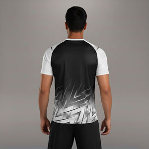 Camiseta de Fútbol Personalizable, 100% Poliéster, Unisex, Transpirable, Duradera, Ecológica, Cuello en V, Manga Corta, para Equipos de Fútbol - Product Image 3