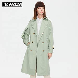 Gabardina Larga Elegante con Logotipo Personalizado, Nueva Colección, Cierre de Botón, Color Sólido, Transpirable y Ecológica - Product Image 6