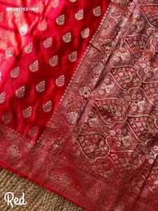 Beautiful Heavy Silk with Weaving work & Khatli-Cutdana Handwork Pallu <b>Saree</b>-<b>Blouse</b> Collection Woman Fashion Manufacturer - Product Image 4