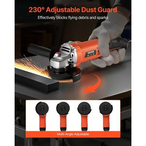 Alta velocità 5 \ "smerigliatrice elettrica angolare 10amp 10000RPM 230 gradi regolabile antipolvere strumento per la rimozione della ruggine in metallo con filo - Product Image 4