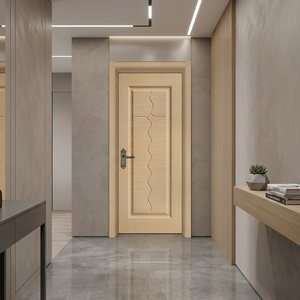 Puertas Interiores de Madera Recubiertas de Chapa de Madera MDF/Contrachapado y PVC, Diseño Moderno a Precio Económico, Resistentes al Agua, a la Humedad y al Ruido para el Hogar - Product Image 1