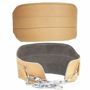 Cinturón de cuero OEM para levantamiento de pesas con EVA y cadena, soporte lumbar, cinturón de cuero genuino para flexiones, cinturón de entrenamiento. - Product Image 1