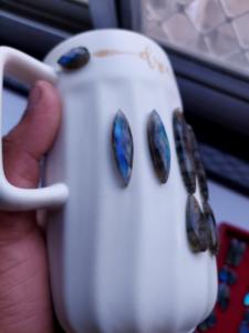 Tazas Decorativas de Piedras Preciosas con Diseño de Bordes Mixtos, Tazas de Té y Café de Lujo para el Hogar, Tazas de Primera Calidad - Product Image 3