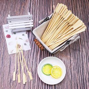 Palillos de madera para barbacoa, palitos desechables en forma de paleta, color natural, mango duradero para asar kebab y hamburguesas - Product Image 5