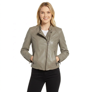 Chaqueta de cuero nueva para mujer, chaqueta de cuero moderna y elegante para mujer, perfecta para la moda de otoño, chaquetas de cuero para mujer - Product Image 2