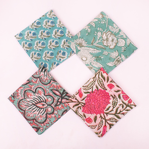 Pañuelo Bohemio de Algodón Ecológico, Estilo Vintage, Cuadrado, Estampado a Mano, para la Cabeza o el Cuello - Product Image 2