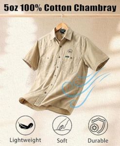 Ropa FR Resistente al Fuego, Camisas de Trabajo Protectoras Contra Vapores, 100% Algodón, Resistentes al Calor de 300C-500C, Ropa de Seguridad - Product Image 5