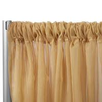 Rideau en tissu transparent de luxe doré, élégant et moderne, pour décoration de mariage, toile de fond, draperies pour scène intérieure/extérieure