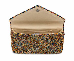 Pochette à perles multicolores |   Porte-monnaie enveloppe fait main |   Sac à main de soirée élégant |   Sac à main ethnique bohème pour soirée - Product Image 4
