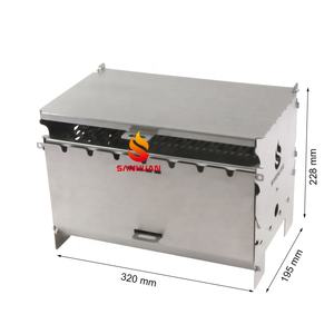 Sanhuan Backpacking Camp <span class=keywords><strong>Réchaud</strong></span> à charbon de bois Barbecue portable Pliable <span class=keywords><strong>Camping</strong></span> <span class=keywords><strong>Gaz</strong></span> Charbon de bois Barbecue avec couvercle <span class=keywords><strong>Plancha</strong></span> - Product Image 2