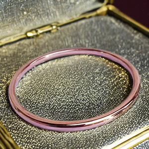 Cobre puro pulido clásico hecho a mano para hombres y mujeres, acabado liso, ajustable, 6-9 pulgadas, joyería de moda para compromiso - Product Image 2