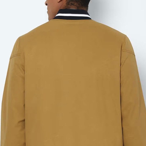 Chaqueta Acolchada con Capucha, Diseño Sólido con Logotipo, Cuello Alto, Cierre de Cremallera, Impermeable, para Hombre - Product Image 6