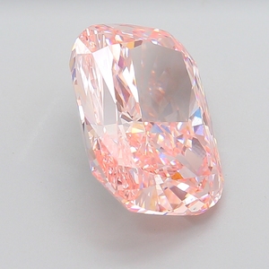 เพชรสีส้มชมพูสดใส หรูหรา โดดเด่น ผลิตในห้องปฏิบัติการ ได้รับการรับรองจาก IGI ความสะอาดระดับ VVS2 รูปทรงมาสเตอร์คัท คุชชั่น เรเดียนท์ - Product Image 4