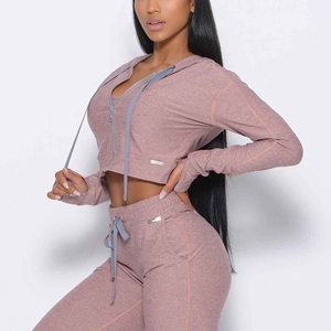 Conjuntos Deportivos para Mujer de 3 Piezas, Leggings de Cintura Alta, Top Corto, Chaqueta, Conjunto de Yoga y Gimnasio, Conjuntos de Sujetador Deportivo Elástico para Todo Clima - Product Image 6