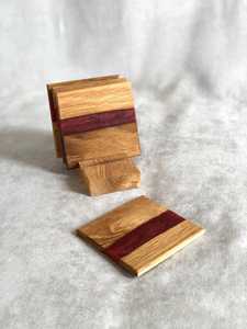 Luxury Resin Epoxy Wooden Coaster Set Elegant Acacia Wood Table Protectors for Everyday Use & Entertaining - Product Image 2