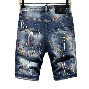 Shorts en jean vintage délavé pour hommes, style streetwear, coupe oversize, en coton, pour l'été - Product Image 6