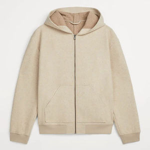 Sudadera con capucha y cremallera personalizada, de tejido grueso, oversize, unisex, de forro polar, minimalista, lisa, estilo streetwear para hombre y mujer - Product Image 1