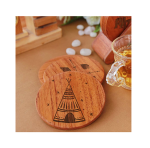 Amazing Quality Natural Wooden Coaster Best Designer Pieces Wooden Cup <b>Mat</b> Tea Beer Coffee Coaster - Product Image 6