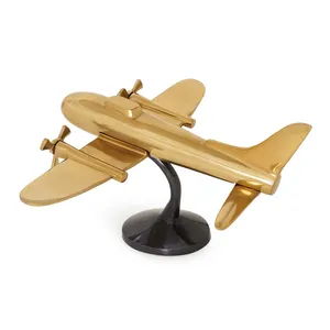 Brass Aeroplan Model Showpiece Antique <b>Table</b> <b>Top</b> Miniature <b>Decorative</b> Home <b>Decor</b> Office <b>Table</b> with Gold Glossy - Product Image 6