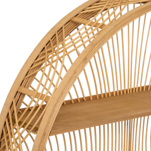 Handmade Natural Bamboo Rattan Round Wall <b>Shelf</b> Decorative Storage <b>Rack</b> for Hotel Spa Restaurant Interior Cheap - Product Image 3