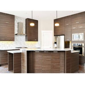Muebles de Cocina Modulares Estilo Europeo con Puerta de Losa, Unidades de Despensa Personalizadas CANA al por Mayor, con Espacio para Refrigerador - Product Image 5