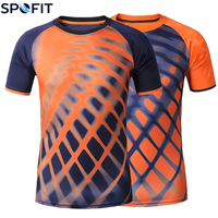 Jersey Sepak Bola Unisex Cepat Kering Sublimasi Custom, Kaos Sepak Bola Full Printing, Seragam Tim 220g