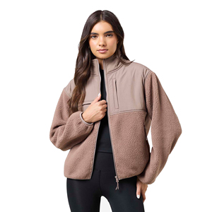 Chaqueta de Forro Polar Acolchada Ligera para Mujer, 260 GSM, 100% Algodón, Secado Rápido, Transpirable, Capa Térmica, Cierre Completo, para Actividades al Aire Libre - Product Image 1