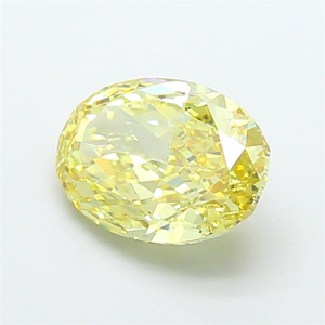 Diamant de laboratoire ovale jaune intense fantaisie, pierre de luxe pour joaillerie fine, brillant étincelant, certifié CVD, pierre précieuse en vrac - Product Image 5