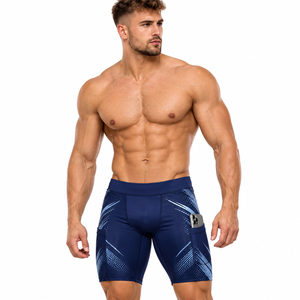 <b>Men's</b> Compression <b>Shorts</b> Sublimation Printed <b>Short</b> Tights Elastic Waist Yoga Workout <b>Shorts</b> <b>Men</b> Breathable <b>Base</b> <b>Layer</b> Gym <b>Shorts</b> - Product Image 1