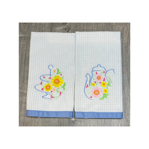 ผ้าขนหนูคอตตอนขนาด20x30นิ้วแบบ100% ได้อย่างยั่งยืนผ้าขนหนู190แกรมดีไซน์บั้งทนทานแบบแขวนสำหรับบ้าน - Product Image 4