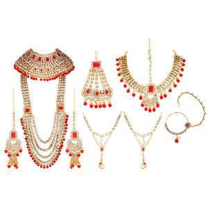 Exquisita gargantilla Kundan hecha a mano con cuentas colgantes, nueva colección de joyería Patwa, accesorios nupciales de estilo étnico Bollywood para mujer - Product Image 1