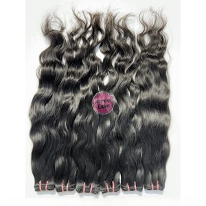 Meilleures extensions de cheveux humains indiens double trame Arrow Exim Remy Machine |   Cheveux naturels ondulés, alignés sur la cuticule, provenant d'un seul donneur, 100g - Product Image 3