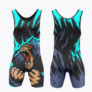 <b>Singlet</b> Wrestling Silk Screen Printing Stretch Breathable Quick Dry Front Logo OEM Service 100% Polyester Durable - Product Image 1
