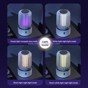 Lampe Anti-Moustiques Rechargeable LED Rétro Double Fonction par Choc et Aspiration, Étanche Portable pour Intérieur, Camping et Usage Domestique - Product Image 3