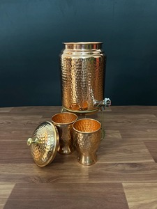 Distributeur d'eau en cuivre de la série Luxe, distributeur d'eau en cuivre de qualité supérieure, finition brillante, distributeur d'eau en cuivre personnalisé en usine - Product Image 2