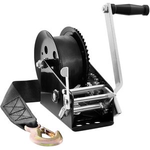 Verricello Manuale da 3500 Libbre con Cinghia a Cricchetto Bidirezionale da 33 Piedi, Verricello per Rimorchio Barca Resistente con Cinghia in Poliestere da 33 Piedi e Gancio - Product Image 6