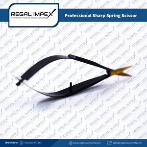 Tijeras de Precisión Sharp Spring de 4.5 Pulgadas con Mango Metálico de Acero Inoxidable, Herramientas de Belleza, Cortadores de Precisión, Regal Impex - Product Image 4