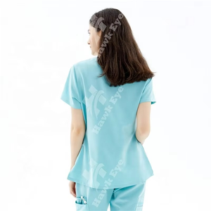 Offre Spéciale – Uniformes Médicaux à Manches Courtes pour Femmes, Détection d'Aiguilles, Tissu Tissé 90% Polyester-10% Spandex, Soins Infirmiers - Product Image 3